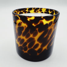 Load image into Gallery viewer, Muse Collection Best Luxury Scented Candles Handblown Glass Wooden Wick leopard