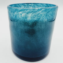 Load image into Gallery viewer, Muse Collection Best Luxury Scented Candles Handblown Glass Wooden Wick Ocean Blue