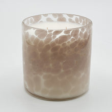Load image into Gallery viewer, Muse Collection Best Luxury Scented Candles Handblown Glass Wooden Wick pink leopard