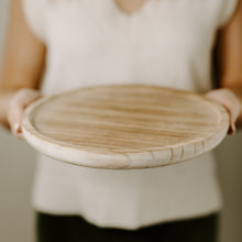 Load image into Gallery viewer, Large Round Wood Tray
