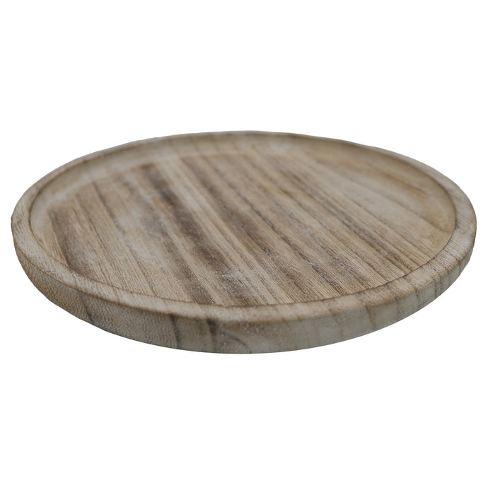 Small Round Wood Tray