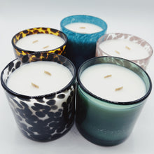 Load image into Gallery viewer, Muse Collection Best Luxury Scented Candles Handblown Glass wooden wick
