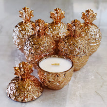Load image into Gallery viewer, Pineapple Collection Best Luxury Scented Candles rose gold

